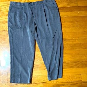 Mens Charcoal Gray pleated dress pants NWOT  52 x 30